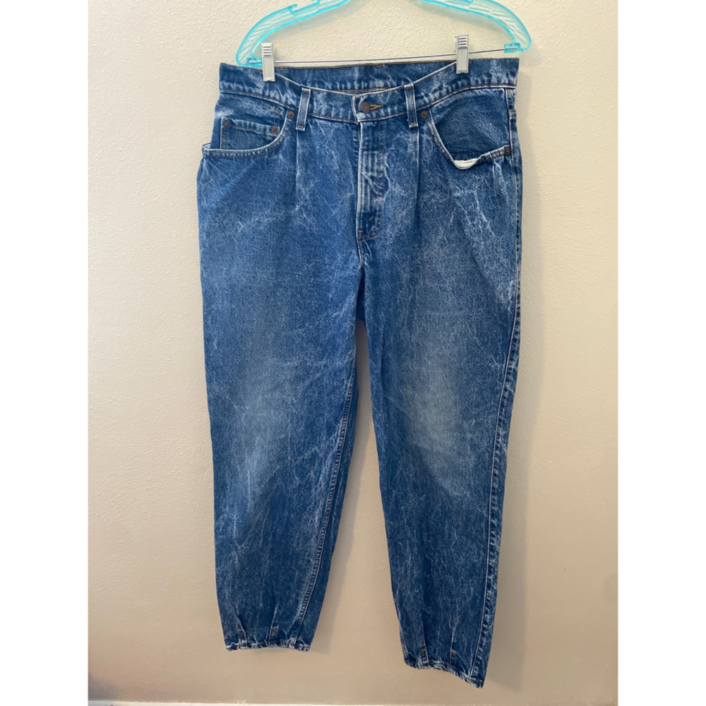 Vintage Levis Orange Tab 80s Mom dad Jeans Retro Acid Wash Peg Leg Pleated Waist